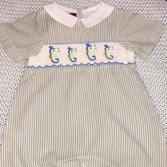 Lil Cactus Other - Lil Cactus Smocked Boutique Onesie